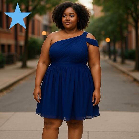 J. Crew Cara Dress Silk Chiffon Navy Blue Wedding Guest Womens 16 Fit Flare NWT - Picture 1 of 15